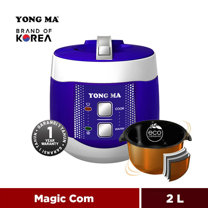 Yong Ma Manual Rice Cooker Eco Ceramic 3in1 2 L - SMC 6013 | SMC6013 - Biru